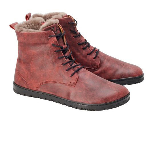 QUINTIC Winter Velours Red - ZAQQ Barfußschuhe